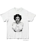 レイア・オーガナ｜映画『スター・ウォーズ』（1977年）のポートレートをプリントしたグラフィックTシャツ ホワイト
